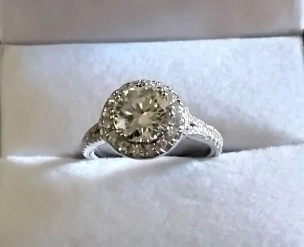 Stunning New 2Ct. Genuine Moissanite Diamond Topiary Engagement/Bridal Ring #8